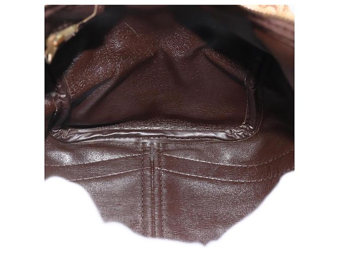 Borsa a mano in tela Trotter Christian Dior oro marrone Auth 175135 D'oro - vista 17