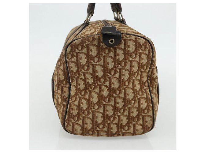 Borsa a mano in tela Trotter Christian Dior oro marrone Auth 175135 D'oro - vista 4