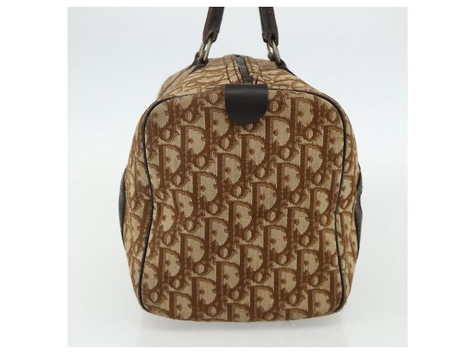 Borsa a mano in tela Trotter Christian Dior oro marrone Auth 175135 D'oro - vista 5