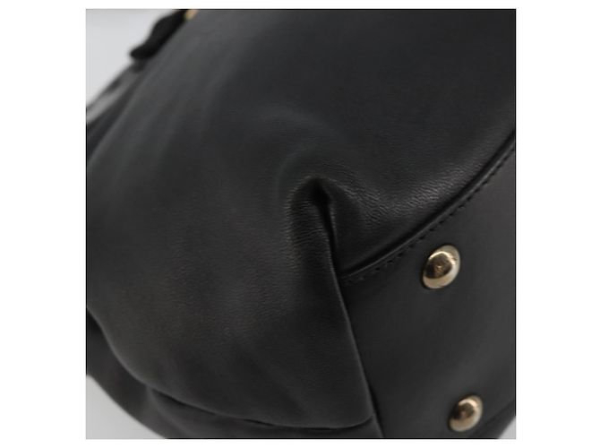 Borsa a mano Salvatore Ferragamo in pelle verniciata nera e oro Auth ka4036 Nero D'oro - vista 14