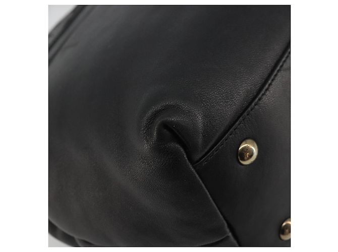Borsa a mano Salvatore Ferragamo in pelle verniciata nera e oro Auth ka4036 Nero D'oro - vista 16