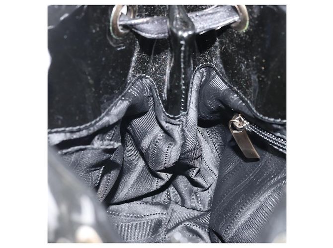 Borsa a mano Salvatore Ferragamo in pelle verniciata nera e oro Auth ka4036 Nero D'oro - vista 20