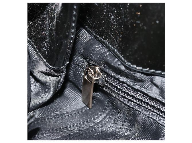 Borsa a mano Salvatore Ferragamo in pelle verniciata nera e oro Auth ka4036 Nero D'oro - vista 21