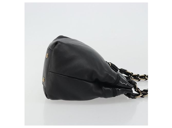 Borsa a mano Salvatore Ferragamo in pelle verniciata nera e oro Auth ka4036 Nero D'oro - vista 3