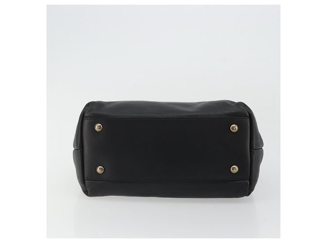 Borsa a mano Salvatore Ferragamo in pelle verniciata nera e oro Auth ka4036 Nero D'oro - vista 5