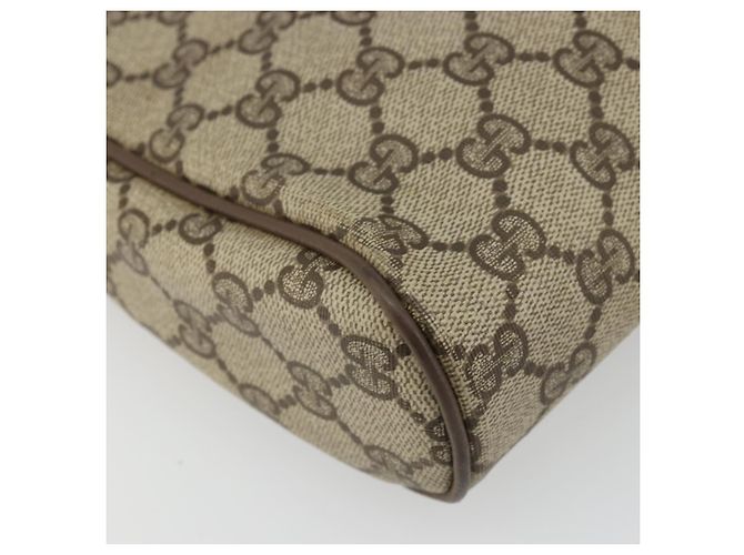 GUCCI GG Supreme Web Sherry Line Clutch Bag PVC Beige Rosso 89 01 012 Auth am11316 - vista 11