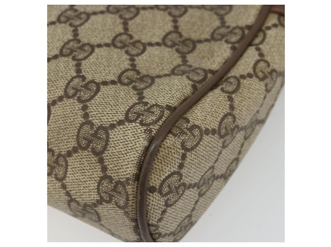 GUCCI GG Supreme Web Sherry Line Clutch Bag PVC Beige Rosso 89 01 012 Auth am11316 - vista 8