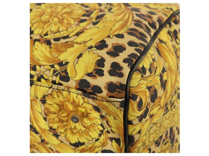 Borsa Boston in tela giallo oro Auth BA11776A di Gianni Versace D'oro - vista 16