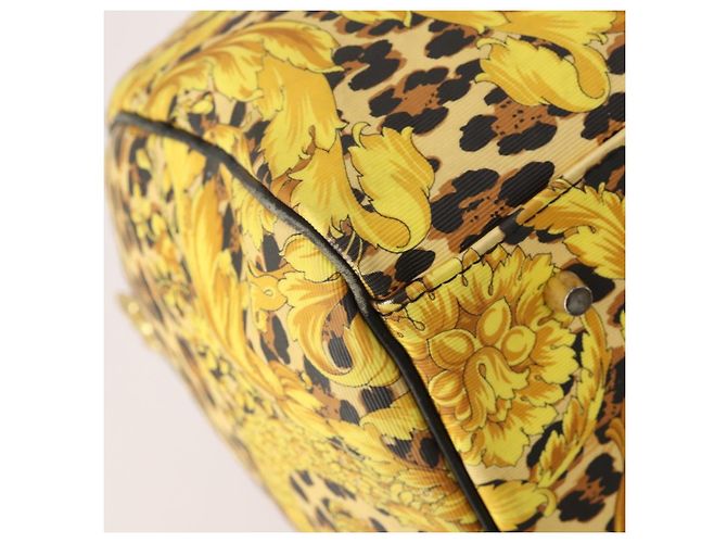 Borsa Boston in tela giallo oro Auth BA11776A di Gianni Versace D'oro - vista 17