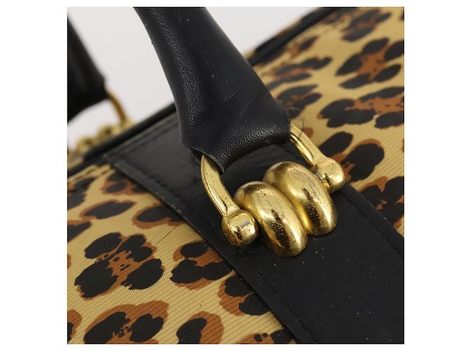 Borsa Boston in tela giallo oro Auth BA11776A di Gianni Versace D'oro - vista 18