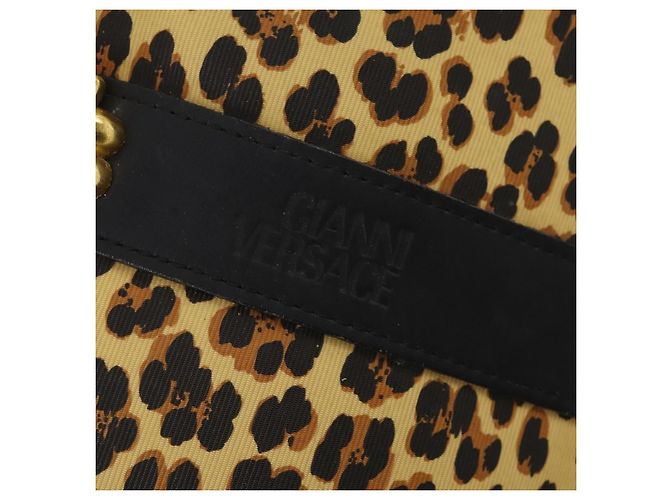 Borsa Boston in tela giallo oro Auth BA11776A di Gianni Versace D'oro - vista 19