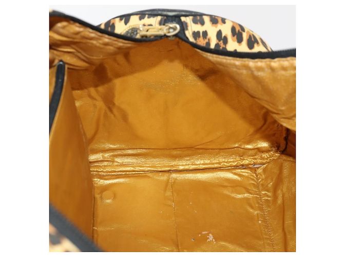 Borsa Boston in tela giallo oro Auth BA11776A di Gianni Versace D'oro - vista 20