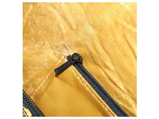 Borsa Boston in tela giallo oro Auth BA11776A di Gianni Versace D'oro - vista 23