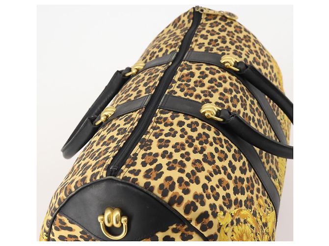 Borsa Boston in tela giallo oro Auth BA11776A di Gianni Versace D'oro - vista 6