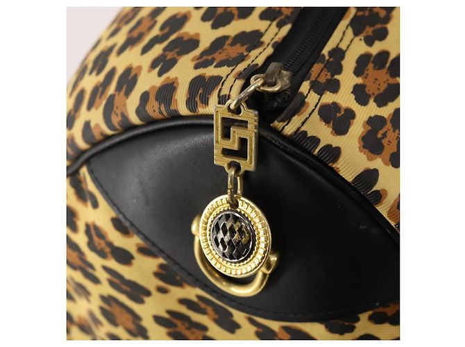 Borsa Boston in tela giallo oro Auth BA11776A di Gianni Versace D'oro - vista 9