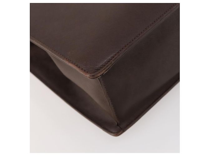 Borsa da lavoro in pelle marrone e argento Burberry Auth bs34224 - vista 16