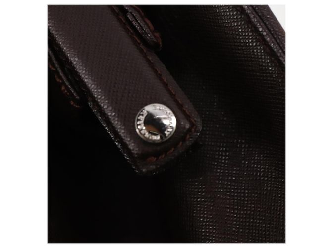Borsa da lavoro in pelle marrone e argento Burberry Auth bs34224 - vista 17