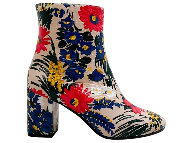Botines de cuero con estampado floral múltiple Balenciaga Multicolor - vista 2