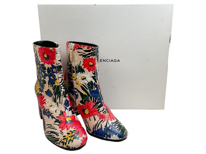 Botines de cuero con estampado floral múltiple Balenciaga Multicolor - vista 6