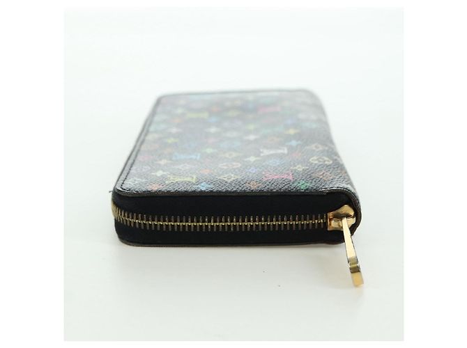 LOUIS VUITTON Monogram Multicolor Zippy Wallet Black M60243 LV Auth BA12070V - view 3