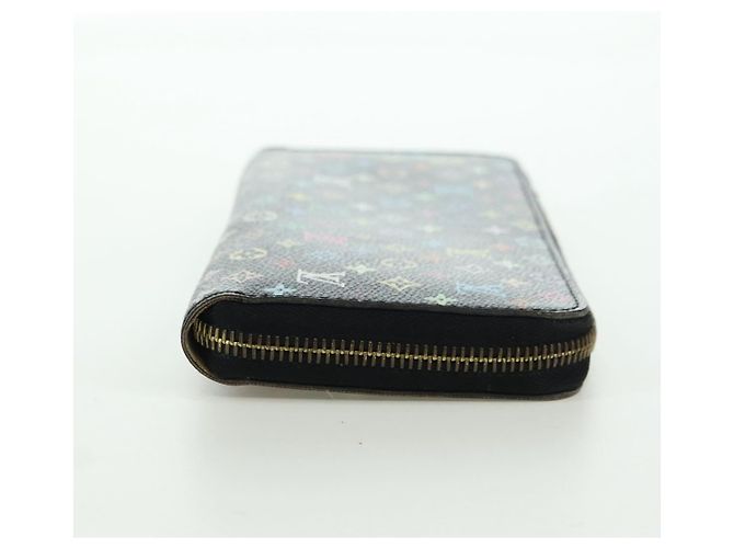 LOUIS VUITTON Monogram Multicolor Zippy Wallet Black M60243 LV Auth BA12070V - view 4