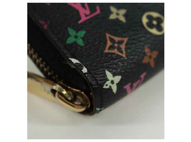 LOUIS VUITTON Monogram Multicolor Zippy Wallet Black M60243 LV Auth BA12070V - view 7