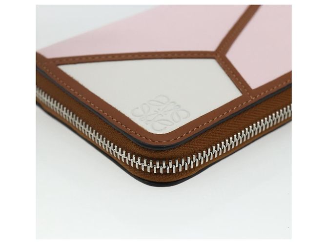LOEWE Puzzle Zip-Up Round Wallet Leather Multicolor Silver 122N30X Auth am11095V Silvery Multiple colors - view 14