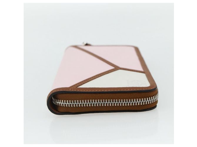 LOEWE Puzzle Zip-Up Round Wallet Leather Multicolor Silver 122N30X Auth am11095V Silvery Multiple colors - view 3