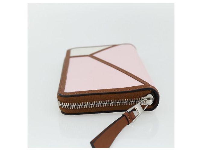 LOEWE Puzzle Zip-Up Round Wallet Leather Multicolor Silver 122N30X Auth am11095V Silvery Multiple colors - view 4