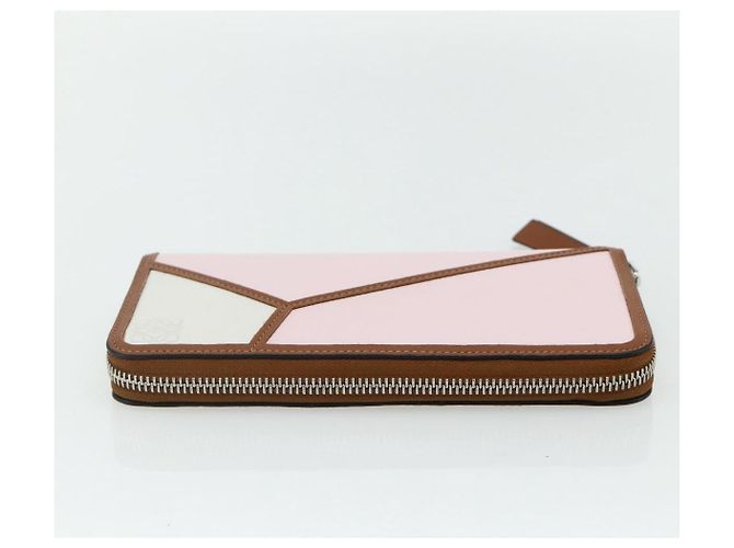 LOEWE Puzzle Zip-Up Round Wallet Leather Multicolor Silver 122N30X Auth am11095V Silvery Multiple colors - view 6