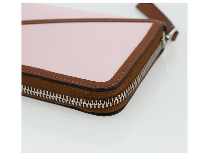 LOEWE Puzzle Zip-Up Round Wallet Leather Multicolor Silver 122N30X Auth am11095V Silvery Multiple colors - view 7