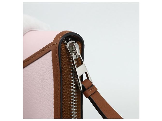 LOEWE Puzzle Zip-Up Round Wallet Leather Multicolor Silver 122N30X Auth am11095V Silvery Multiple colors - view 8
