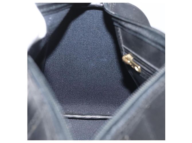 Borsa Boston Mini in Tela Trotter di Christian Dior PVC Nero Oro Auth am11408A - vista 19