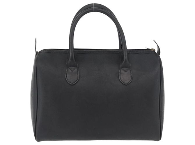 Borsa Boston Mini in Tela Trotter di Christian Dior PVC Nero Oro Auth am11408A - vista 3