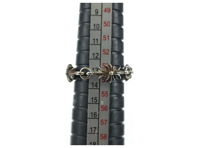 Anello Chrome Hearts Tiny ECH Plus Ag925 Argento Auth YKZ1419V - vista 8