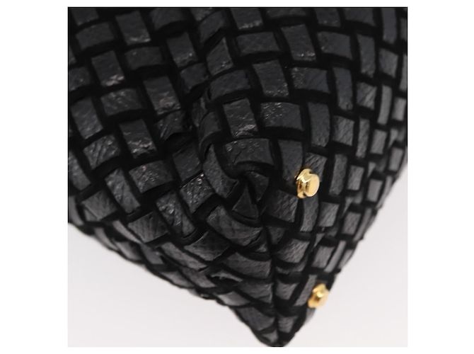 BALLY Borsa a Mano in Pelle 2 vie Nero Oro Auth YKZ1223 D'oro - vista 18