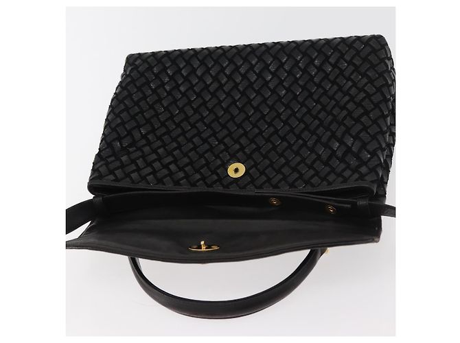 BALLY Borsa a Mano in Pelle 2 vie Nero Oro Auth YKZ1223 D'oro - vista 19