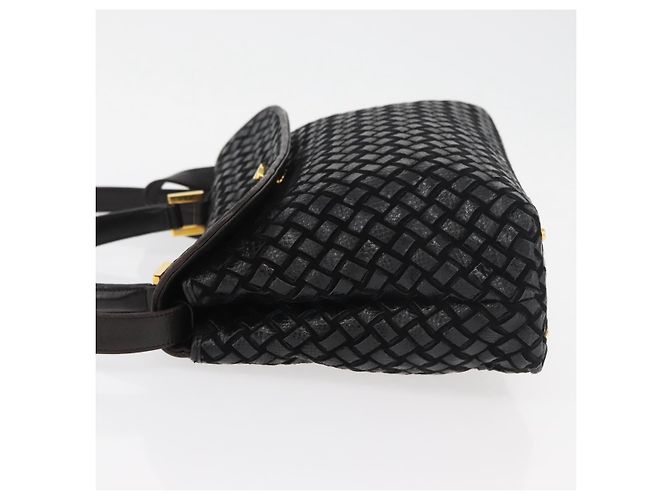 BALLY Borsa a Mano in Pelle 2 vie Nero Oro Auth YKZ1223 D'oro - vista 4
