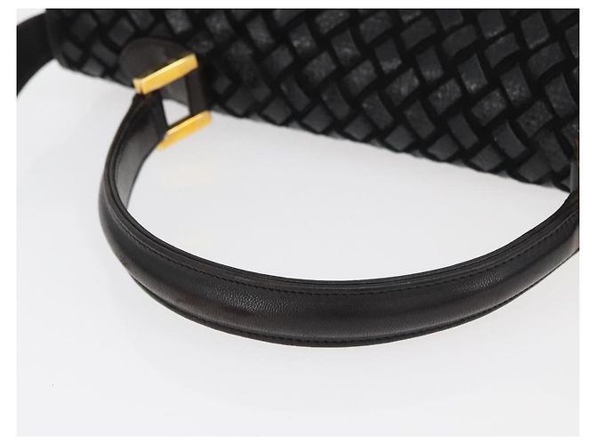 BALLY Borsa a Mano in Pelle 2 vie Nero Oro Auth YKZ1223 D'oro - vista 7