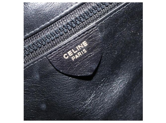 Céline CELINE Circle Schultertasche aus Leder Schwarz Gold Auth YKZ1524A Golden - Ansicht 12