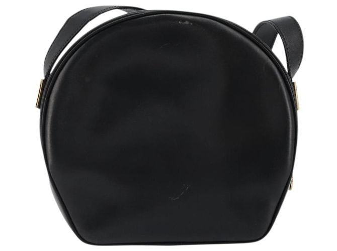 Céline CELINE Circle Schultertasche aus Leder Schwarz Gold Auth YKZ1524A Golden - Ansicht 2