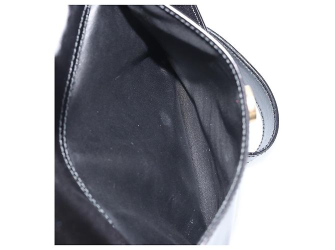 Céline CELINE Circle Schultertasche aus Leder Schwarz Gold Auth YKZ1524A Golden - Ansicht 22
