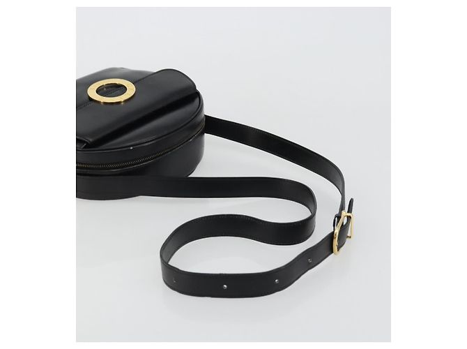 Céline CELINE Circle Schultertasche aus Leder Schwarz Gold Auth YKZ1524A Golden - Ansicht 7