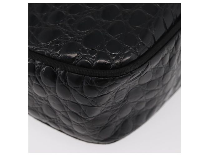 Bolso de Hombro Vala de Cuero Negro y Dorado Salvatore Ferragamo Auth ka4001 - vista 16