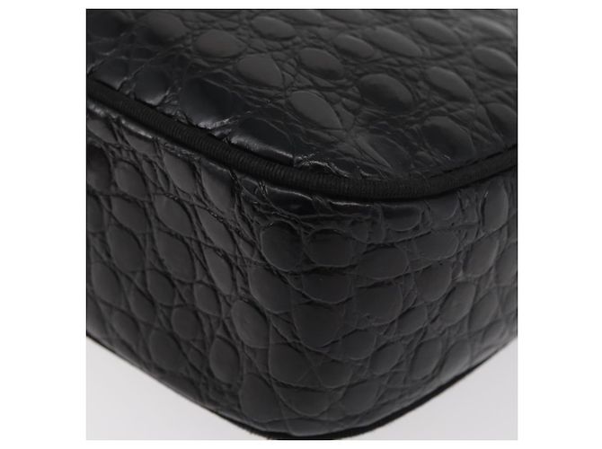 Bolso de Hombro Vala de Cuero Negro y Dorado Salvatore Ferragamo Auth ka4001 - vista 17