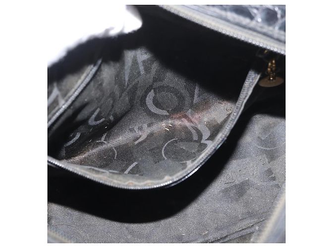 Bolso de Hombro Vala de Cuero Negro y Dorado Salvatore Ferragamo Auth ka4001 - vista 21