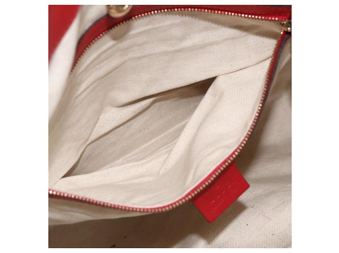 Borsa Tote Diamante GUCCI PVC Rossa Oro 247209 Auth 175652 Rosso D'oro - vista 20