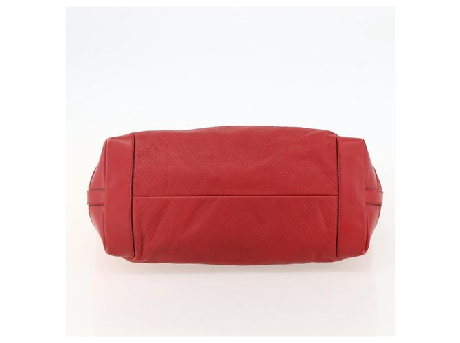 Borsa Tote Diamante GUCCI PVC Rossa Oro 247209 Auth 175652 Rosso D'oro - vista 5