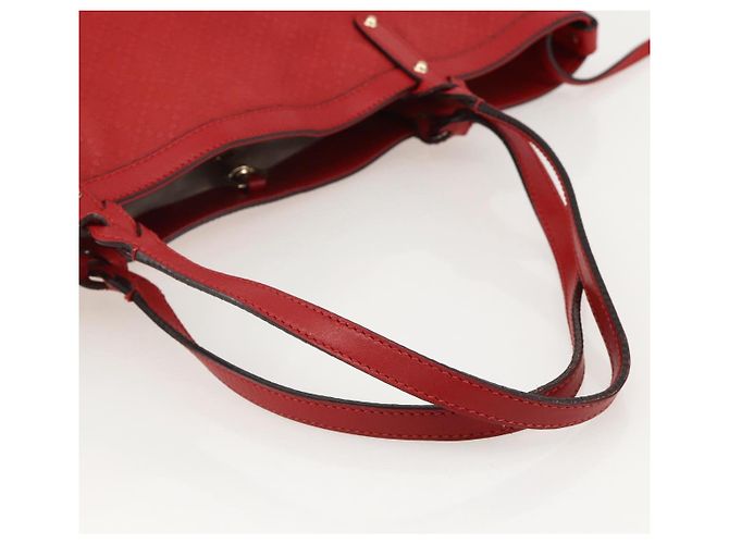 Borsa Tote Diamante GUCCI PVC Rossa Oro 247209 Auth 175652 Rosso D'oro - vista 7