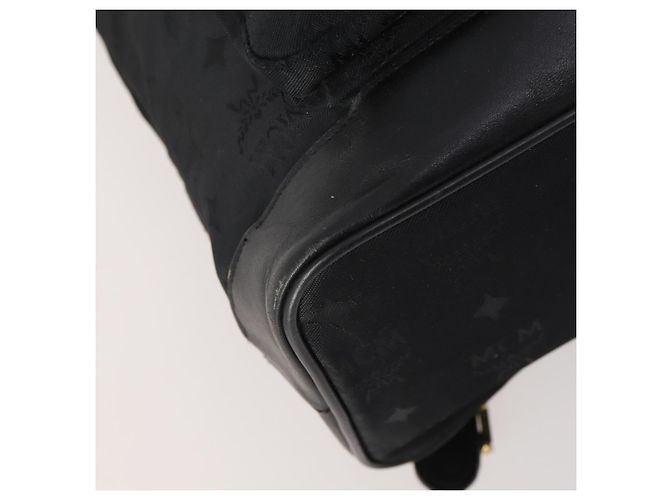 MCM Vicetos Logogram Rucksack Canvas Schwarz Gold Auth INZ047 Golden - Ansicht 13